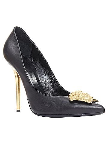 Versace Versace Medusa black g emblem metal heel pump Lady Gaga (view 1)