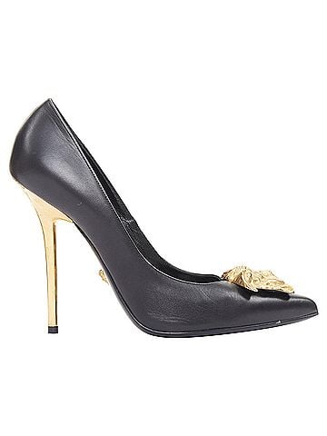 Versace Versace Medusa black g emblem metal heel pump Lady Gaga (view 2)