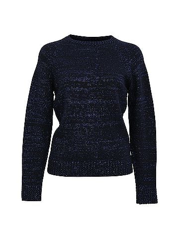 A.P.C. A.P.C Cable Knit Sweater in Navy Blue Wool (view 1)
