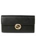 Gucci 100% Leather Black Interlocking Long Wallet One size - photo 1
