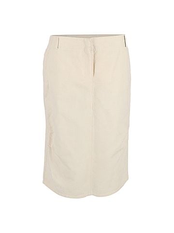Max Mara Max Mara Midi Skirt in Cream Linen (view 1)