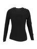 Balmain 100% Wool Black Balmain Button Embellished Top in Black Wool Size M - photo 1