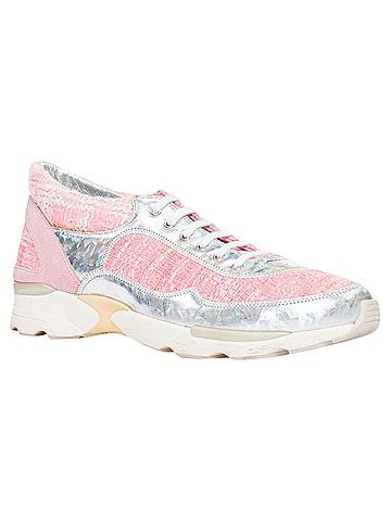 Chanel Chanel tweed holographic leather sneakers (view 2)