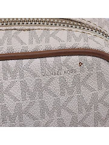 Michael Kors Michael Kors Signature East/West Crossbody Bag in Beige Coated Canvas  (view 2)