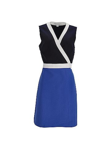 Diane von Furstenberg  Diane Von Furstenberg Gracie Bow Wrap Mini Dress in Blue Viscose (view 1)