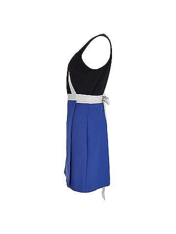 Diane von Furstenberg  Diane Von Furstenberg Gracie Bow Wrap Mini Dress in Blue Viscose (view 2)