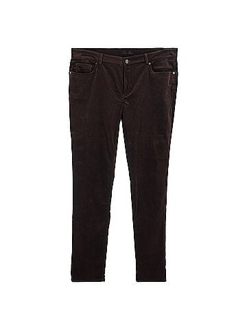 Loro Piana  Loro Piana Mid-Rise Straight-Leg Pants in Brown Velvet (view 1)