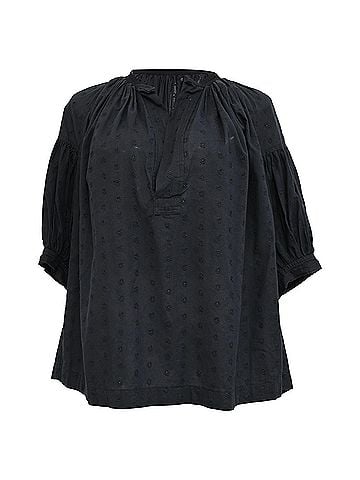 Comme des Garçons  Tricot Comme Des Garçons Eyelet Blouse in Black Cotton (view 1)