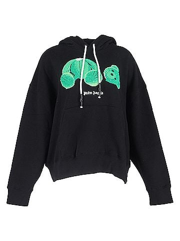 Palm Angels Palm Angels Kill The Bear Hoodie in Black Cotton (view 1)