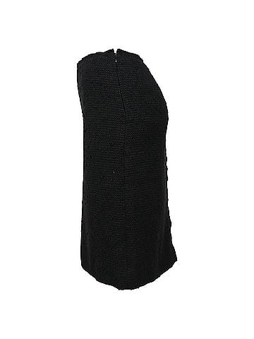 Prada  Prada Midi A-Line Skirt in Black Tweed Wool (view 2)