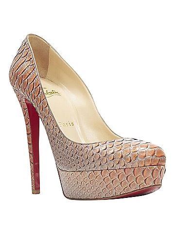 Christian Louboutin Christian Louboutin Bianca scaled leather platform pump (view 2)
