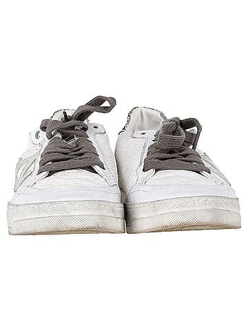 OFF-WHITE Off-White 2.0  Glitter Detail Lace Low Top Sneakers in White Leather  (view 2)