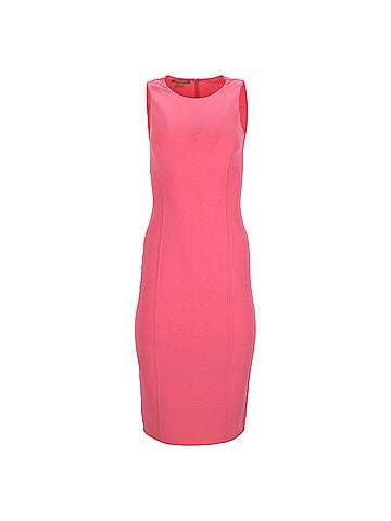 Michael Kors  Michael Kors Sleeveless Midi Bodycon Dress in Pink Wool (view 1)