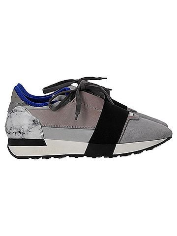 Balenciaga Balenciaga Race Runner Marble Sneakers in Grey Suede  (view 1)