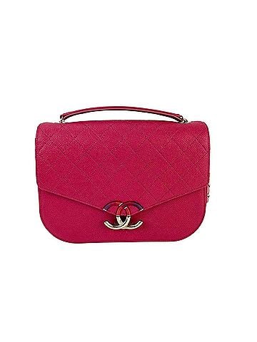 Chanel Chanel Paris-Cuba Medium Caviar Calfskin Thread Around Pink Flap Bag with top handle (view 1)
