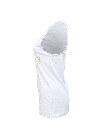 Balmain Balmain Logo Printed Tank Top in White Cotton (view 2)