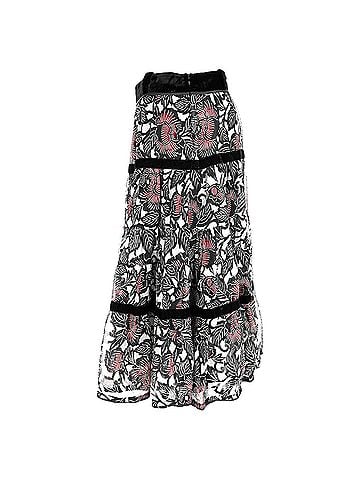Antonio Marras Antonio Marras Floral-Print Midi Tiered Skirt in Multicolor Silk (view 2)