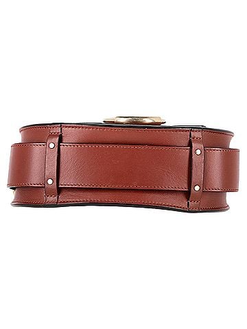 Chloé Chloé Small Tess Shoulder Bag in Brown Calfskin Leather (view 2)