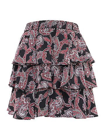 Michael Kors Michael Michael Kors Paisley Georgette Tiered Skirt in Multicolor Polyester (view 1)