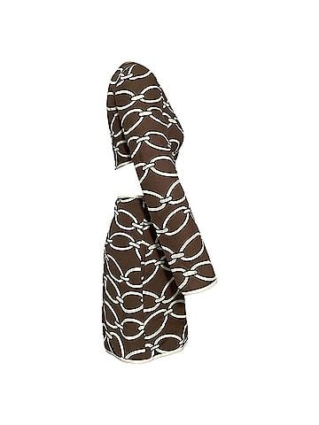 Mario Valentino  Valentino Garavani Chain Printed Mini Cut Out Dress in Brown Silk (view 2)
