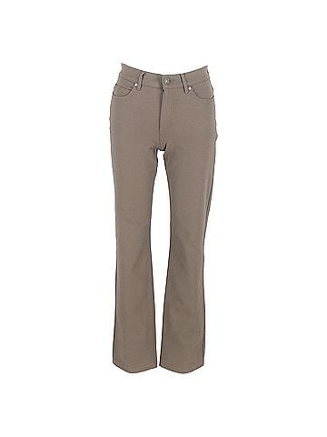 Escada  Escada High-Rise Flared Trousers in Brown Cotton (view 1)