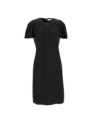 Givenchy Givenchy Pleated Shift Dress in Black Viscose (view 1)