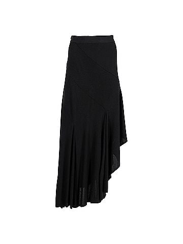 Max Mara Max Mara Asymmetric Midi Skirt in Black Viscose (view 1)