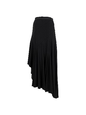 Max Mara Max Mara Asymmetric Midi Skirt in Black Viscose (view 2)