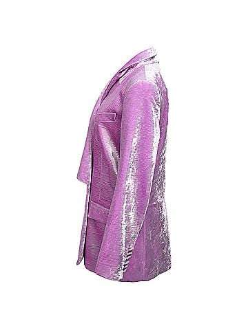 Nina Ricci Nina Ricci Double-Breasted Velvet Blazer in Purple Viscose (view 2)