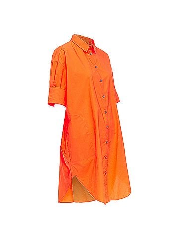 Acne Acne Studios Lash Tech Pop neon cotton shirt dress (view 1)