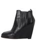 Givenchy 100% Leather Black Givenchy Wedge Ankle Boots in Black Leather Size EU 41 - photo 2