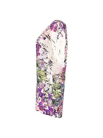Theia Theia Floral Printed Blouse in Multicolor Silk (view 2)