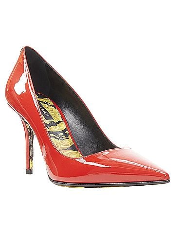 Versace Versace Hibiscus Barocco patent Medusa stud pump (view 2)