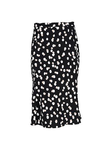 Altuzarra  Altuzarra Polka Dot Midi Skirt in Black Viscose (view 1)