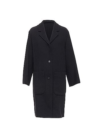 Hermès Hermes virgin wool blend H logo buttons patch pocket coat (view 1)
