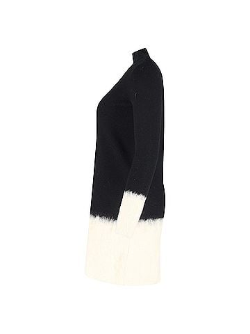 Escada Escada High Neck Quarter-Sleeve Top in Black Wool (view 2)