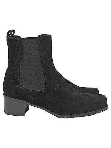 Stuart Weitzman Stuart Weitzman Laine Chelsea Boots in Black Suede (view 1)