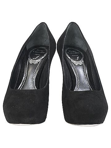 Rene Caovilla René Caovilla Platform Pumps in Black Suede (view 2)