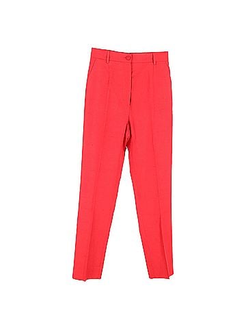 Dolce & Gabbana Dolce & Gabbana Straight Leg Trousers in Red Cotton (view 1)