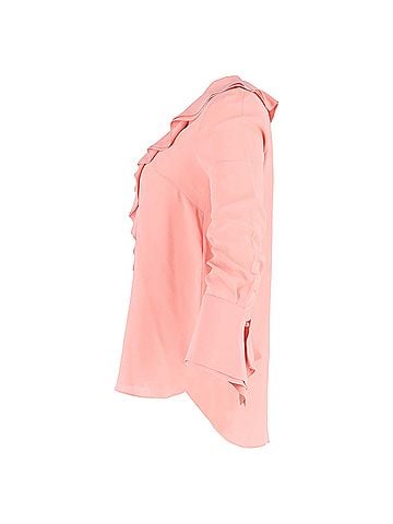 Alexander McQueen Alexander McQueen Ruffled Shirt in Pink Polyester (view 2)