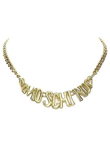 Moschino Moschino logo heart motif clasp short chain necklace (view 1)