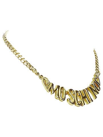 Moschino Moschino logo heart motif clasp short chain necklace (view 2)