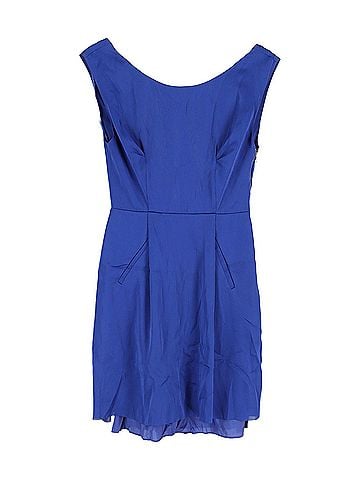 Acne Acne Studios Betty Fluid Satin Mini Dress in Blue Polyester (view 1)