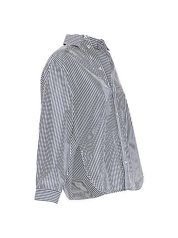 Balenciaga Balenciaga Demna cream striped 3D drop back shirt (view 1)