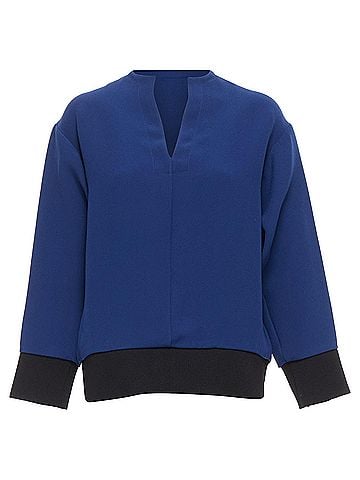 MARNI Marni V neck crast ribbing long sleeve boxy on top (view 1)