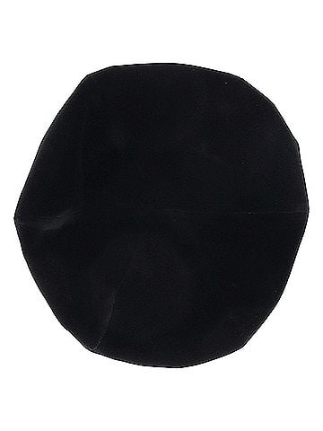 Prada  Prada Ribbon Detail Beret Hat in Black Velvet (view 1)