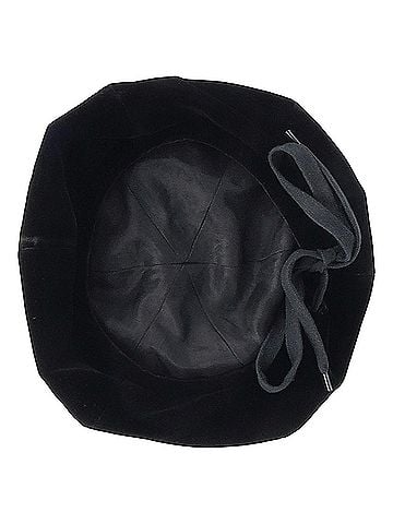 Prada  Prada Ribbon Detail Beret Hat in Black Velvet (view 2)