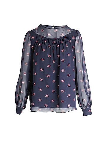 Vilshenko Vilshenko Blouse in Floral Print Silk (view 1)