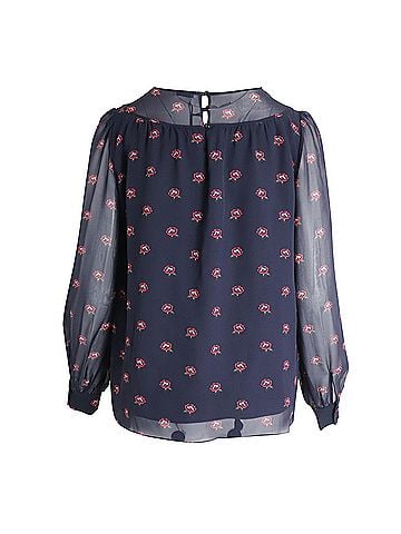 Vilshenko Vilshenko Blouse in Floral Print Silk (view 2)