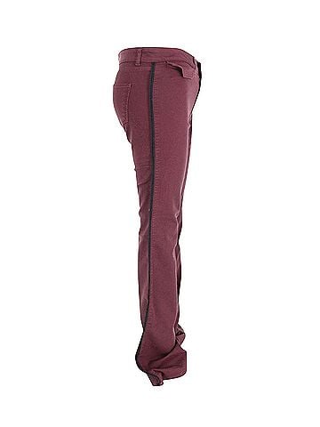 Alexander McQueen Alexander McQueen Flared Jeans in Burgundy Cotton (view 2)